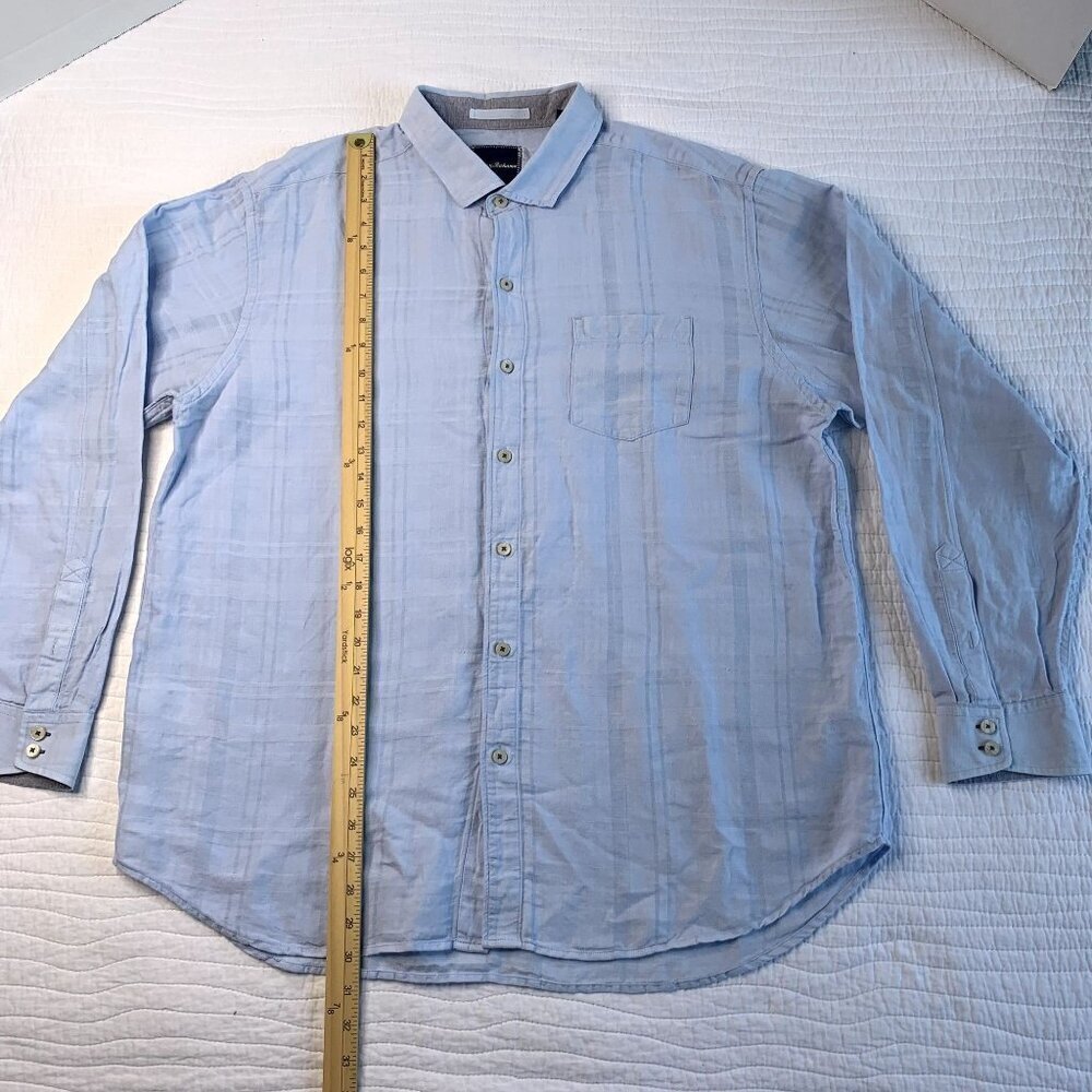 Tommy Bahama Linen Cotton Long Sleeve Button Down Dress Shirt Sz Xl Blue #0836 View 4